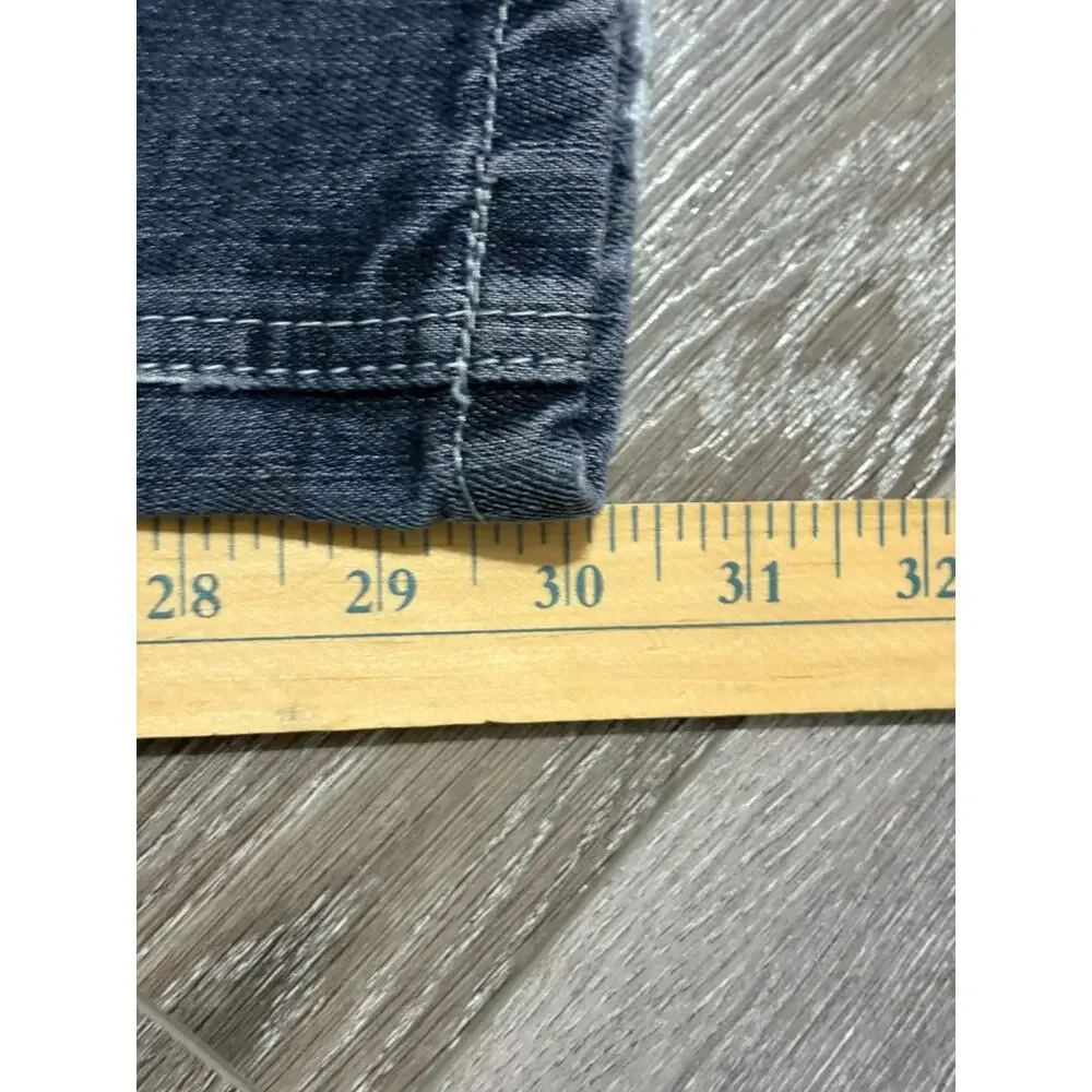 Pacific Blue Washed Baggy Jeans Y2K Streetwear Skater Retro - Men’s 36x30